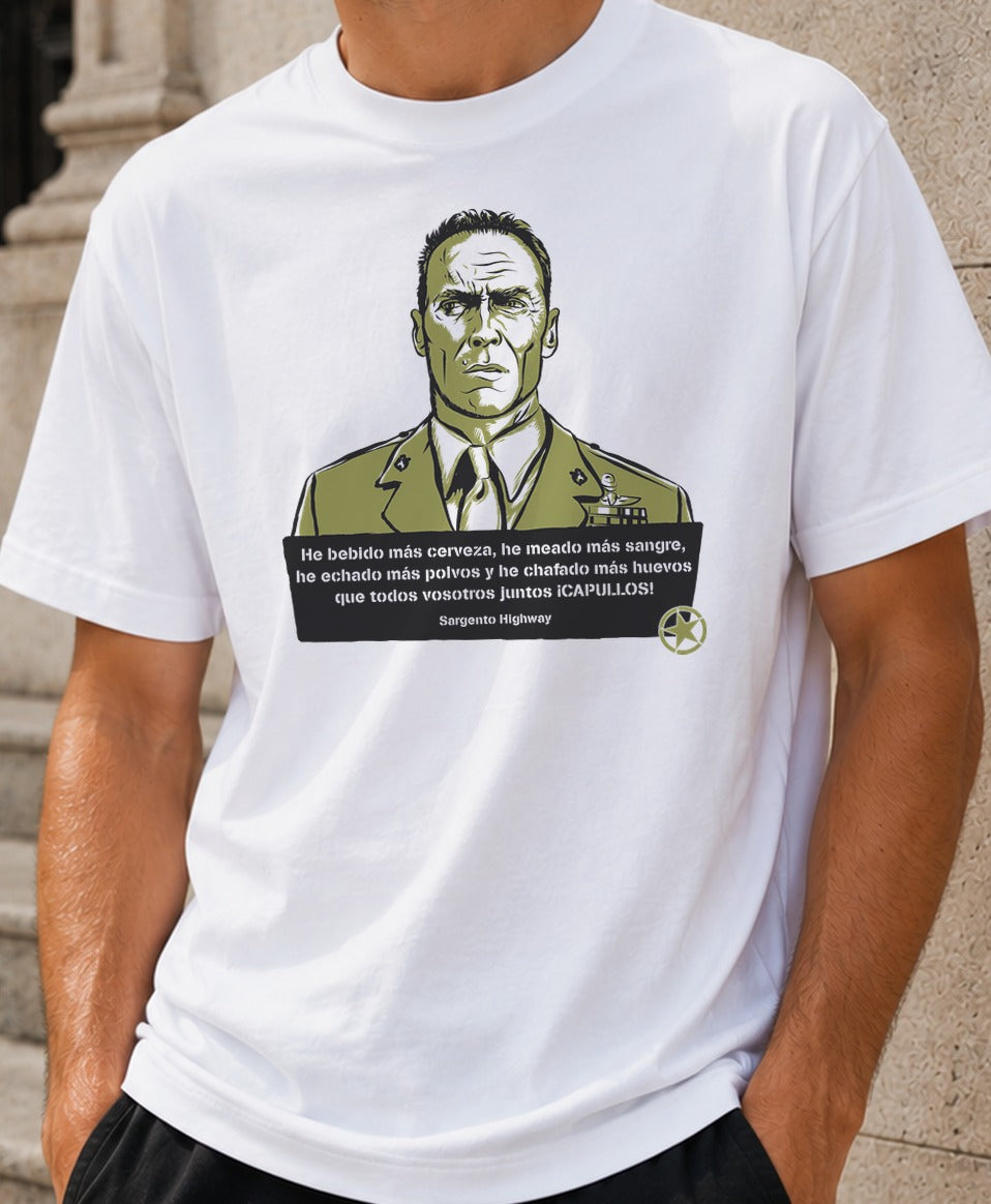 Camiseta Sargento Hierro – El Sargento de Hierro (blanca)