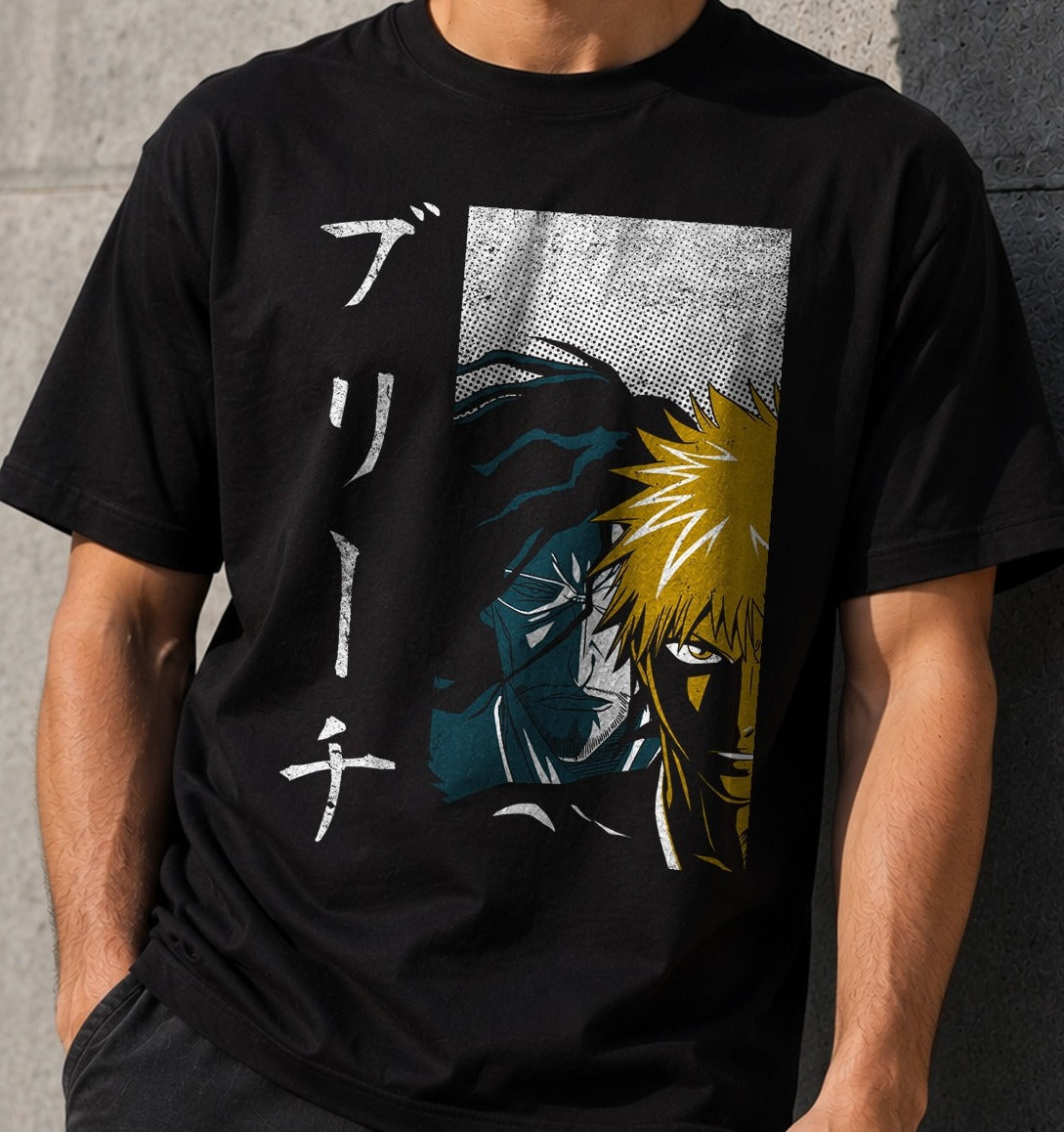Camiseta Shinigami - Bleach – Ichigo Kurosaki (negra)