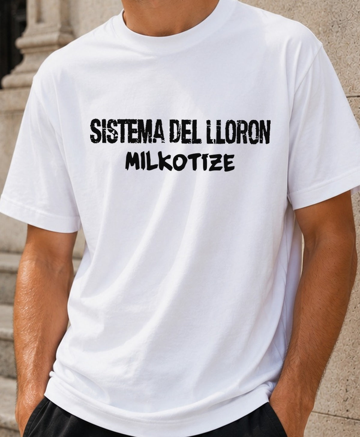 Camiseta Sistema del Llorón – Humor Friki (blanca)