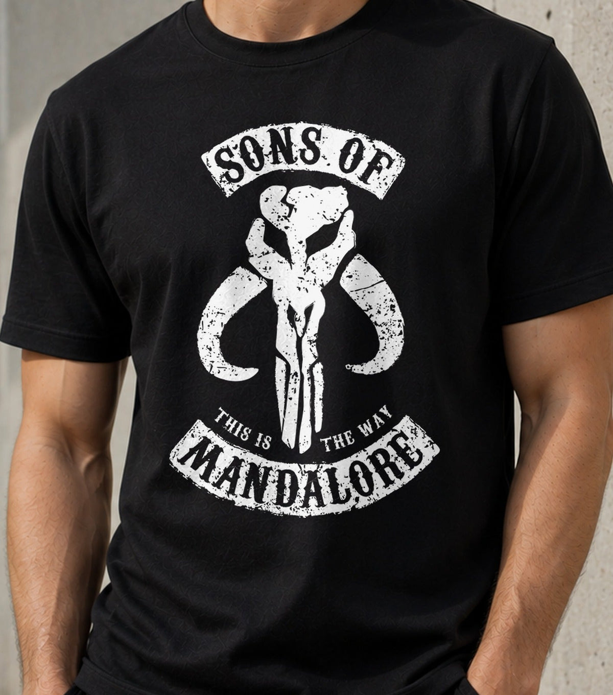 Camiseta Sons of Mandalore – Cazarrecompensas Galácticos (negra)