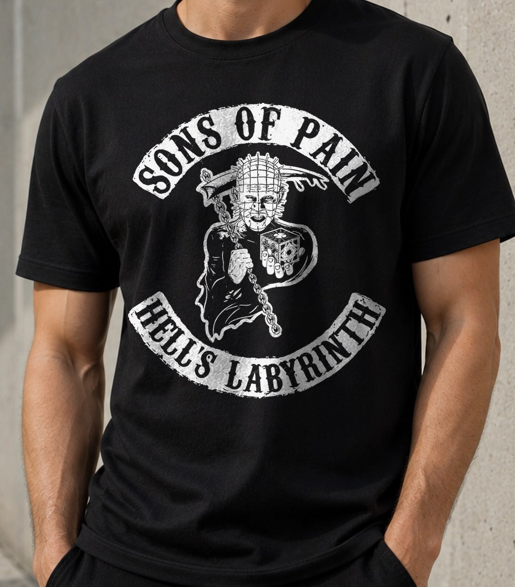 Camiseta Sons of Pain – Pinhead de Hellraiser (negra)