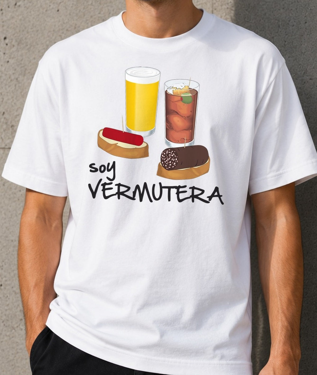 Camiseta Soy Vermutera – Regalo para amantes del vermut (blanca)