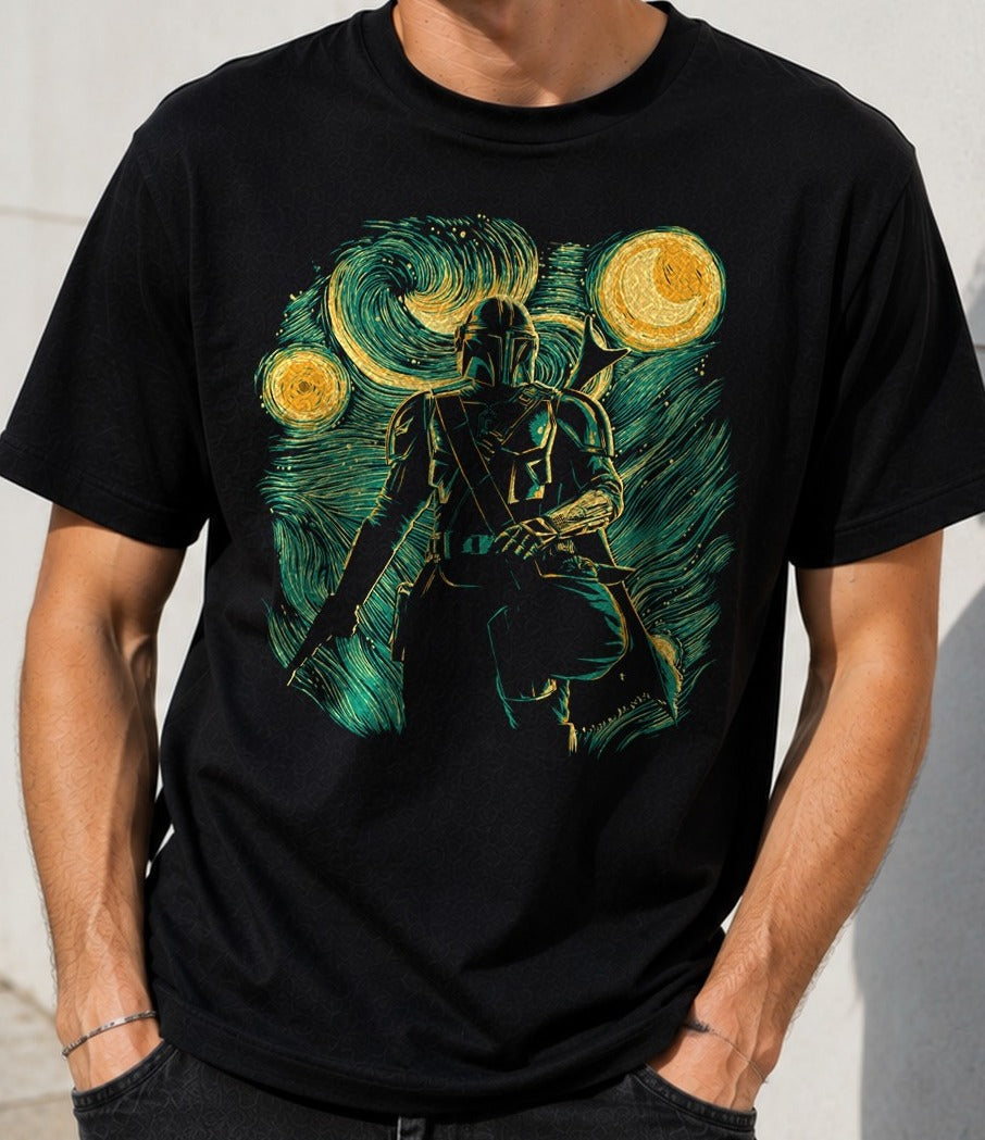 Camiseta Starry Creed – The Mandalorian (negra)