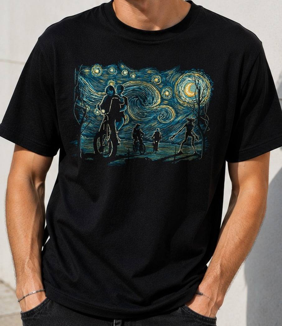 Camiseta Stranger Night – Stranger Things (negra)