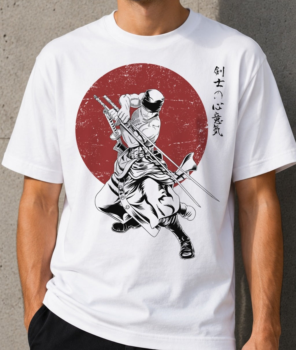 Camiseta Sword's Master – Zoro de One Piece (blanca)