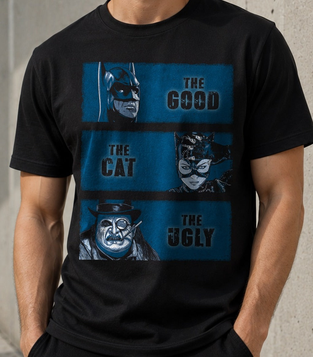 Camiseta The Good the Cat and the Ugly – Batman (negra)