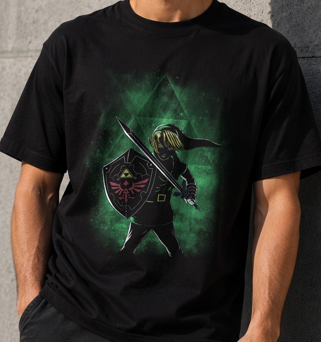 Camiseta The Legend – Link de The Legend of Zelda (negra)