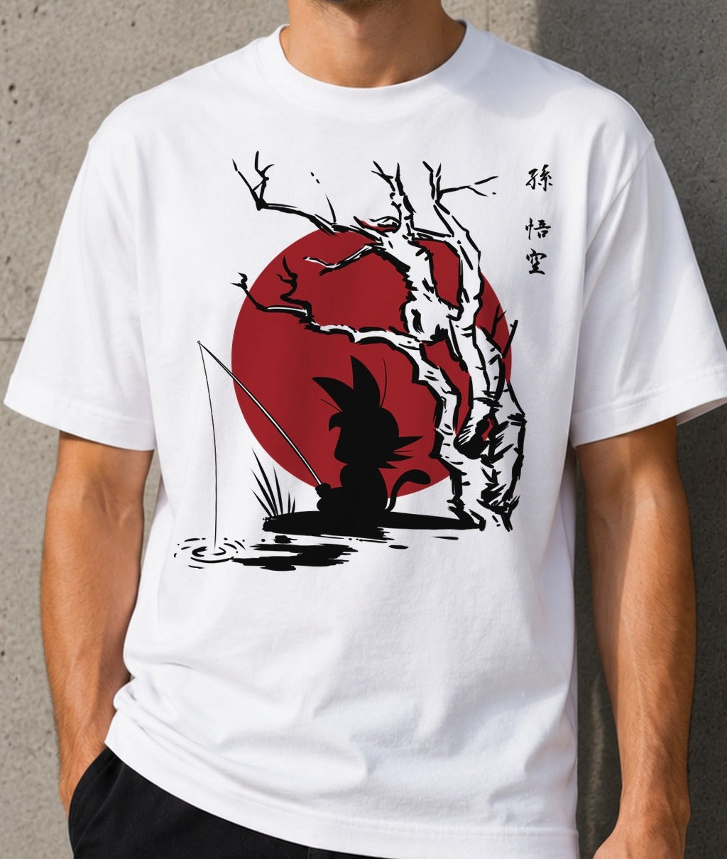 Camiseta The Little Hero – Goku de Dragon Ball (blanca)