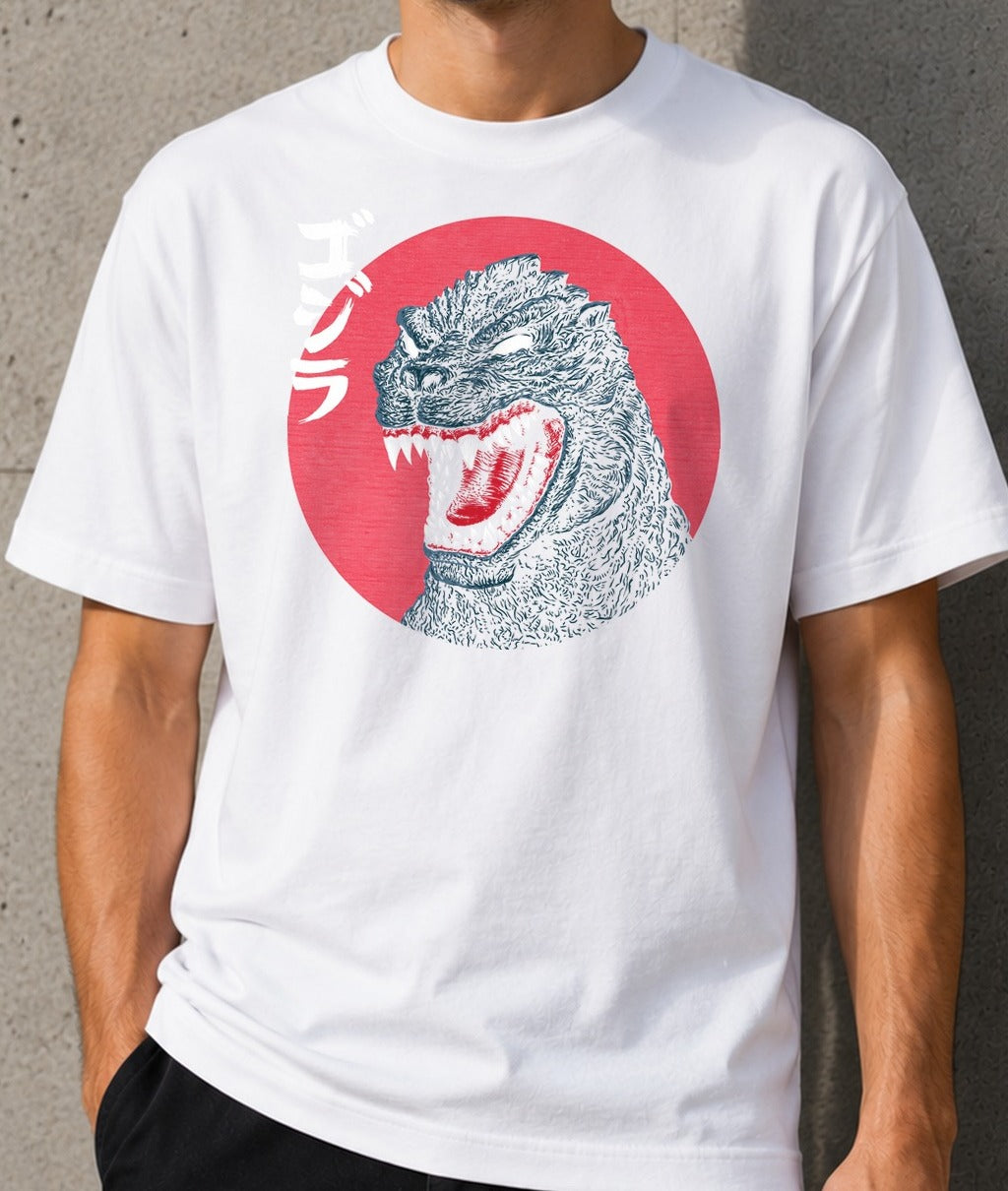 Camiseta Titan Alpha – Godzilla (blanca)
