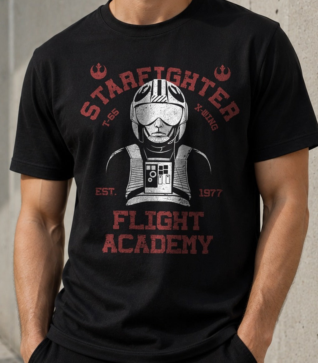 Camiseta To Restore the Republic – Star Wars Piloto X-Wing (negra)