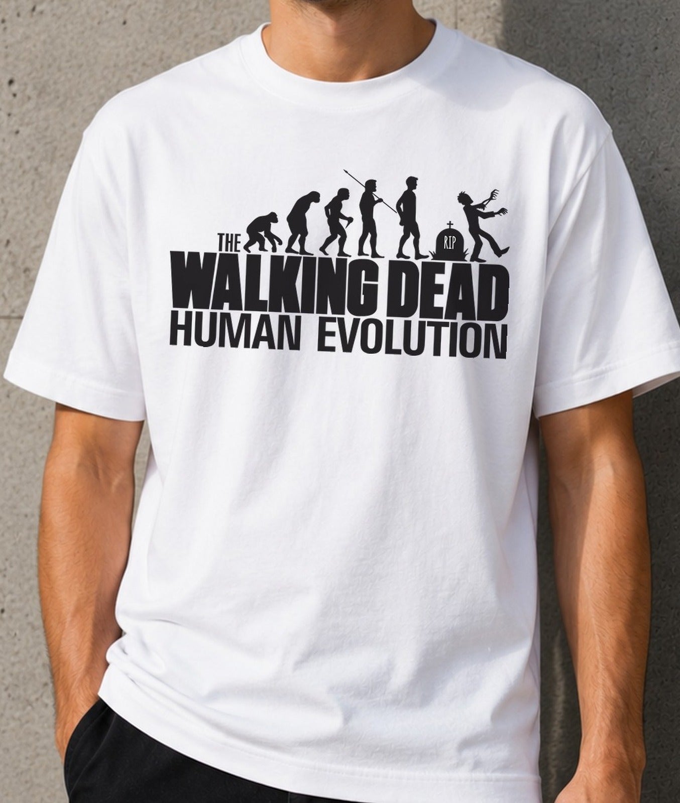 Camiseta TWD Human Evolution (blanca)