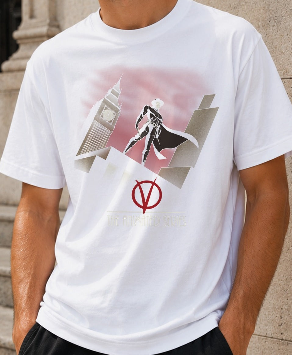 Camiseta V The Animated Series – V de Vendetta (blanca)