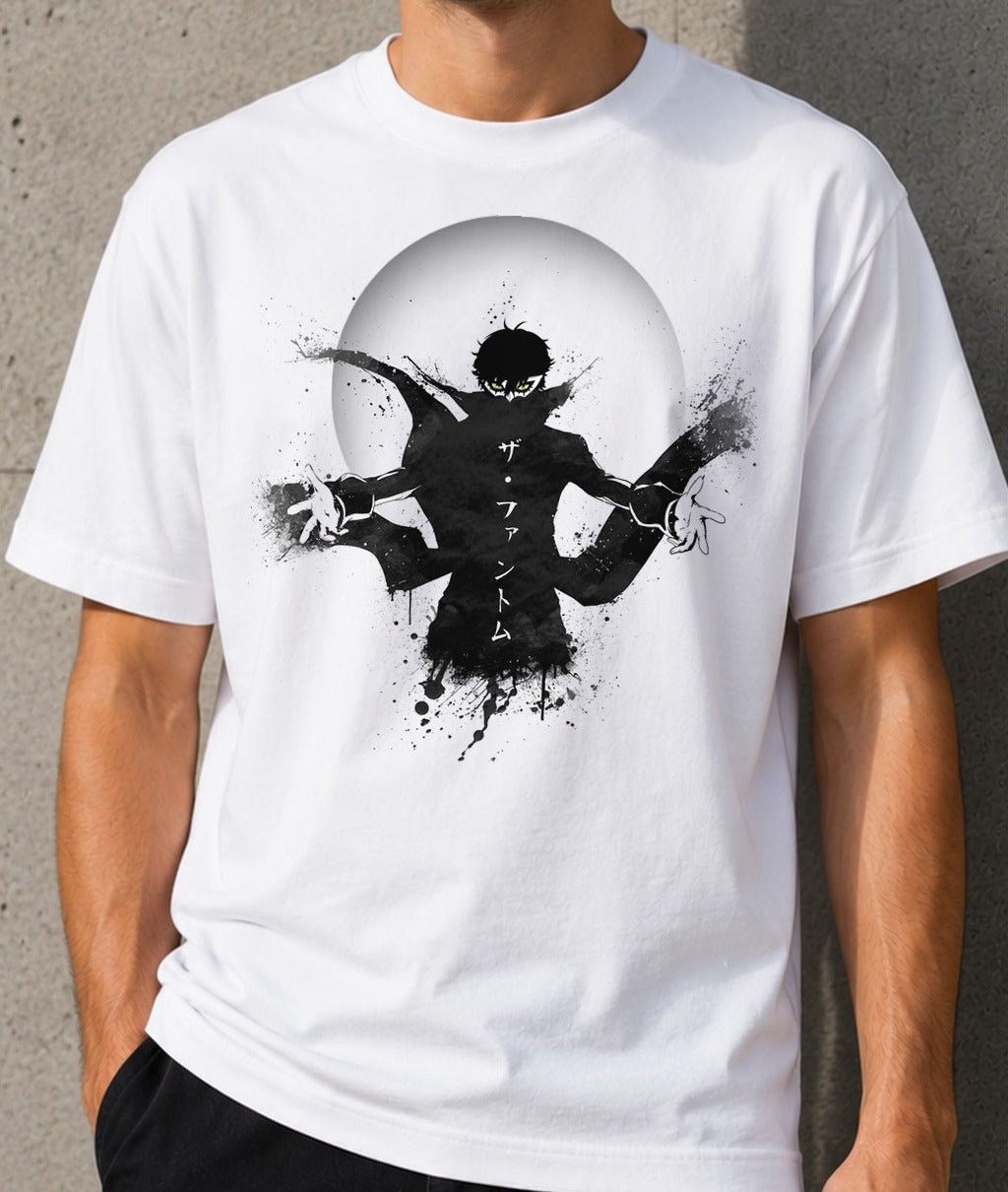Camiseta Wake Up, Get Up, Get Out There – Persona 5 (blanca)