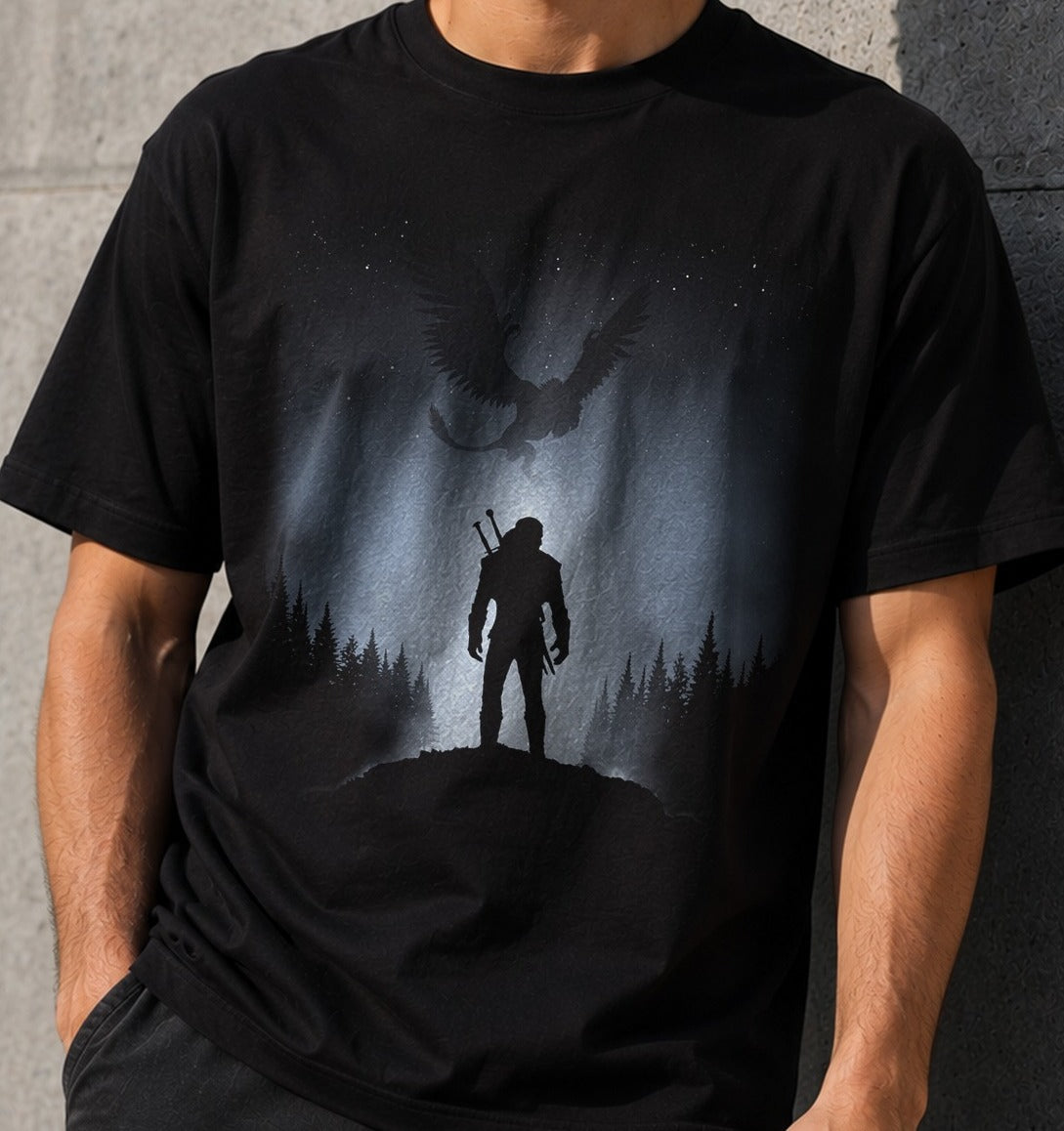 Camiseta White Wolf – The Witcher (negra)