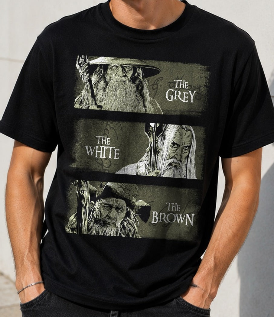 Camiseta Wizards of Middle-Earth – El Señor de los Anillos (negra)