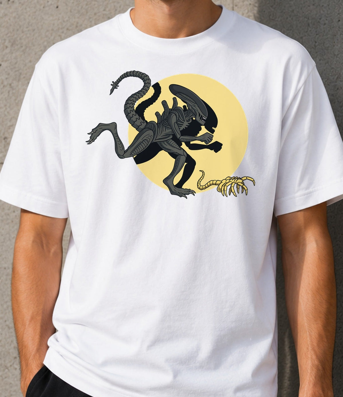 Camiseta Xenomorph Adventures – Terror Alienígena Estilo Videojuego (blanca)