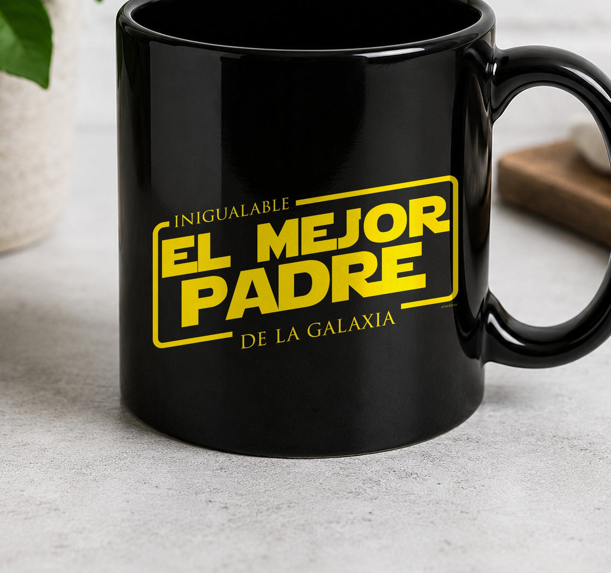 Taza El Mejor Padre de la Galaxia (negra)
