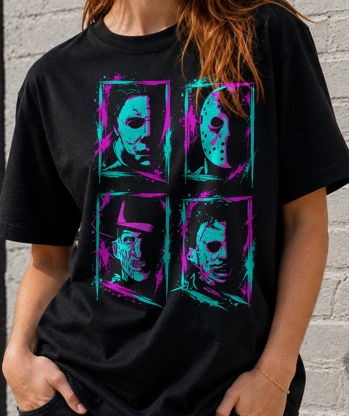 Camiseta mujer Neon Maniacs (negra)