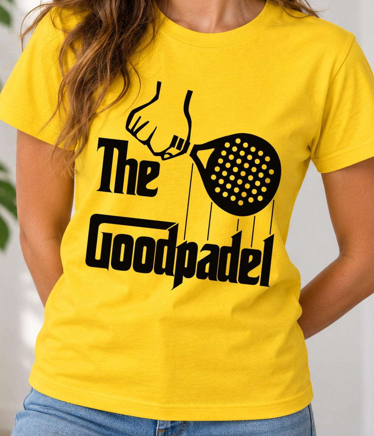 Camiseta mujer The Good Padel (amarilla)