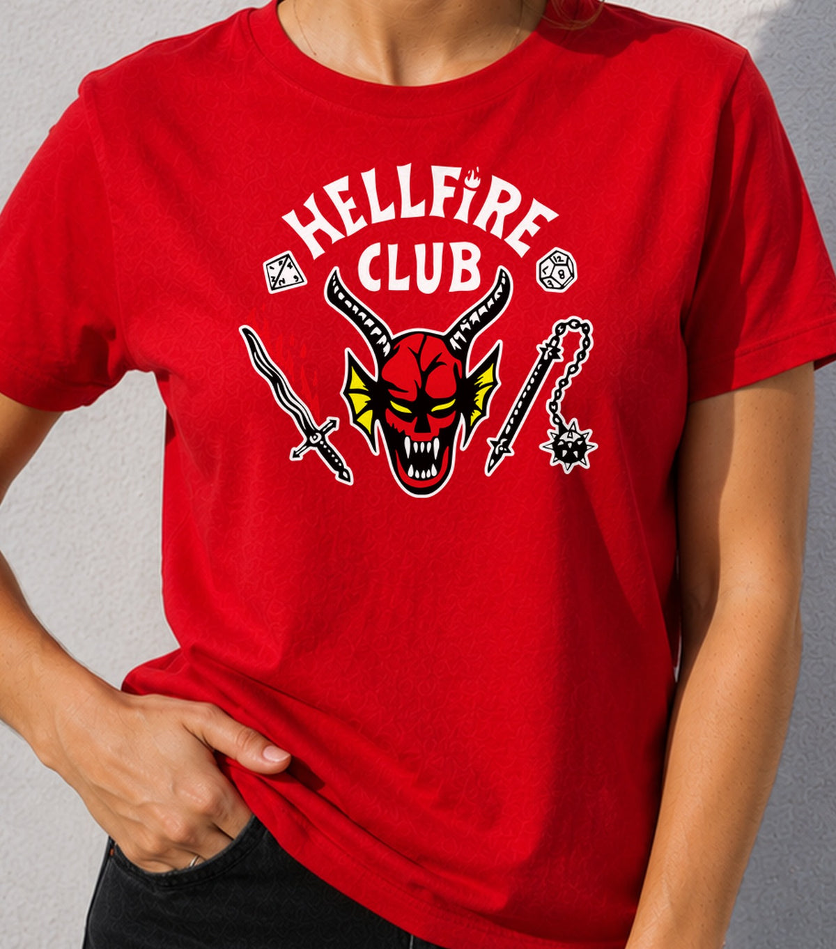Camiseta mujer Hellfire Club (roja)