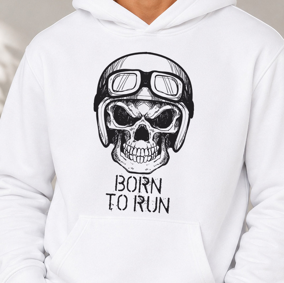 Sudadera Born To Run (blanca)