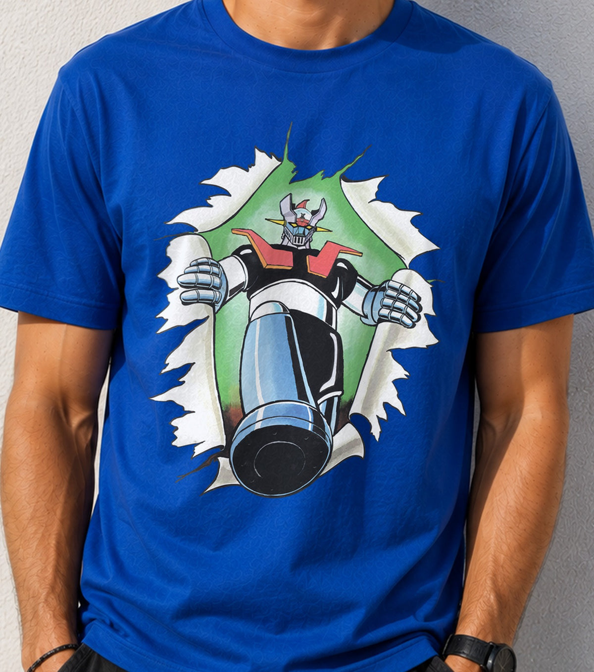 Camiseta Mazinger Z – Anime Robot Clásico (azul)