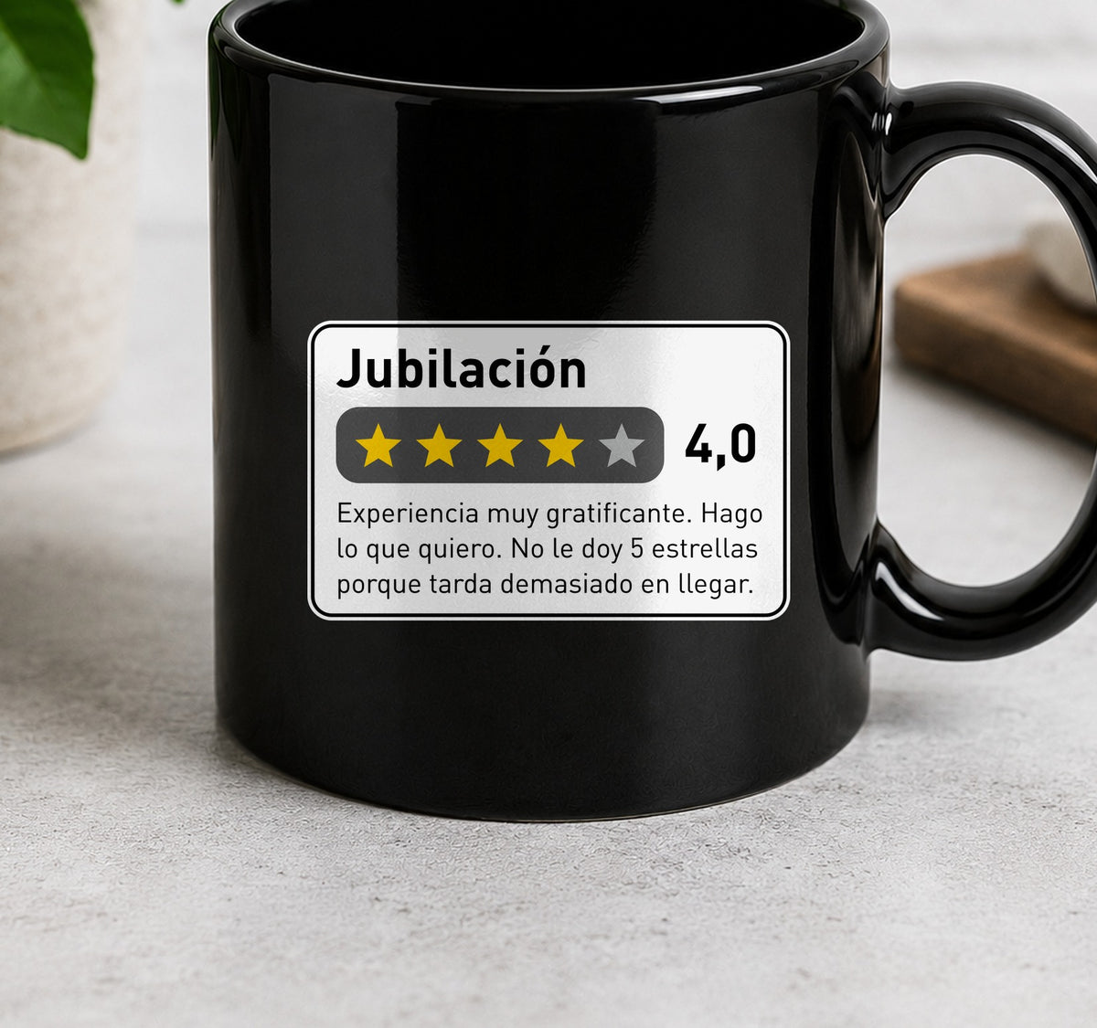 Taza Reseña Jubilacion (negra)