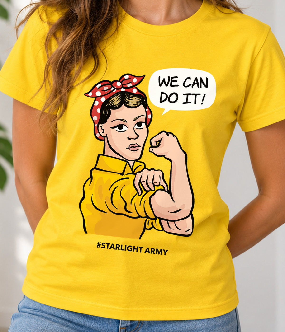 Camiseta Starlighters – We Can Do It (amarilla)