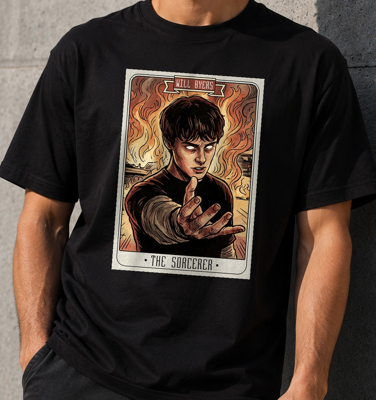 Camiseta The Sorcerer – Will Byers de Stranger Things (negra)
