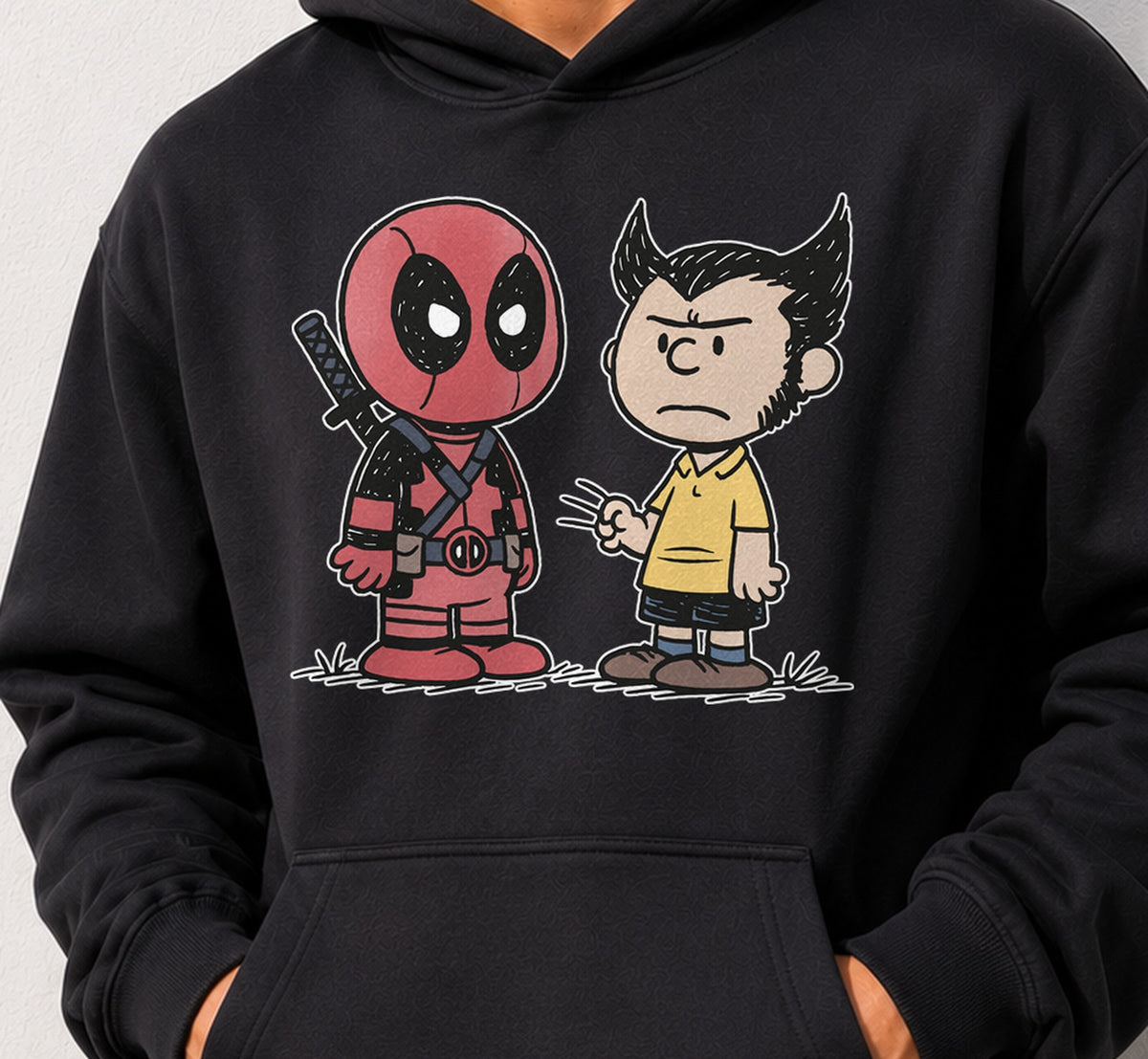 Sudadera DD y WV peanuts (negra)