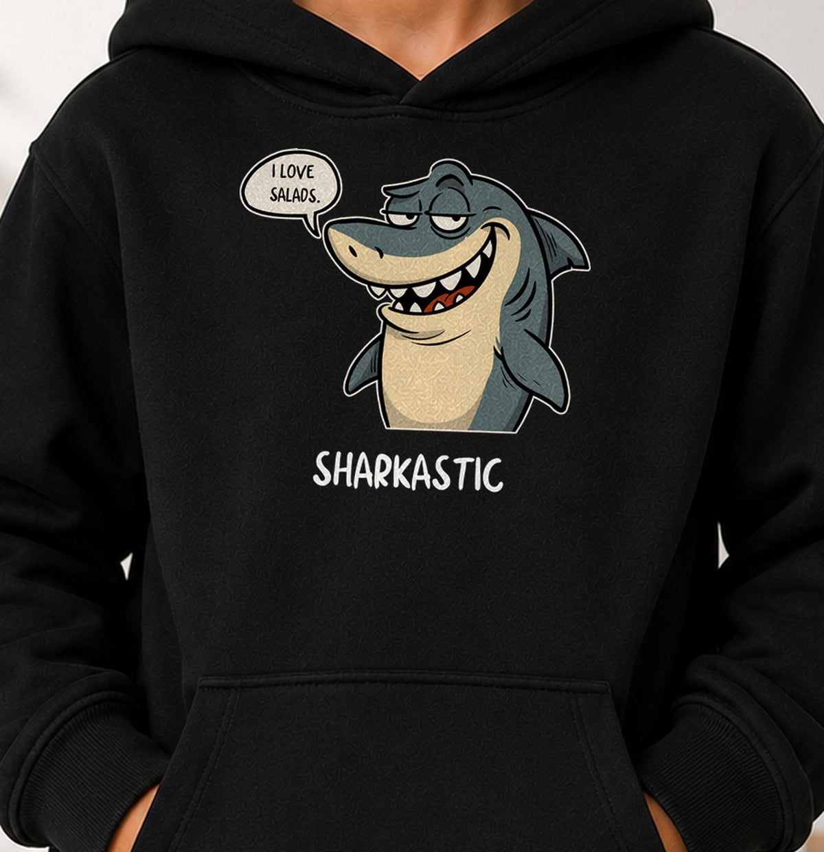 Sudadera niño Sharkastic Dark (negra)