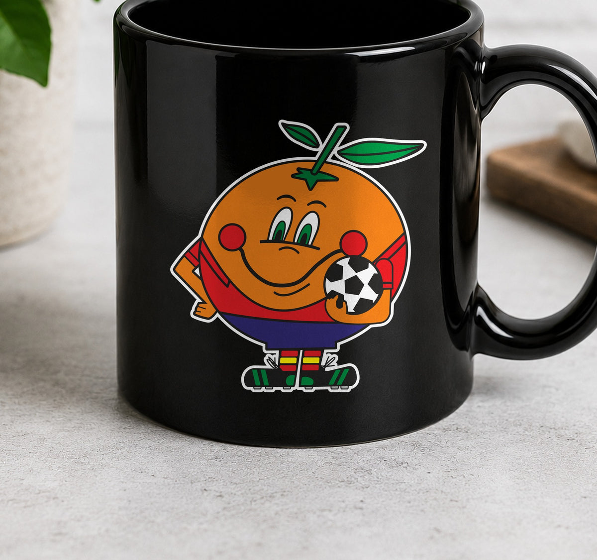Taza Mundial 82 – Naranjito España 82 (negra)
