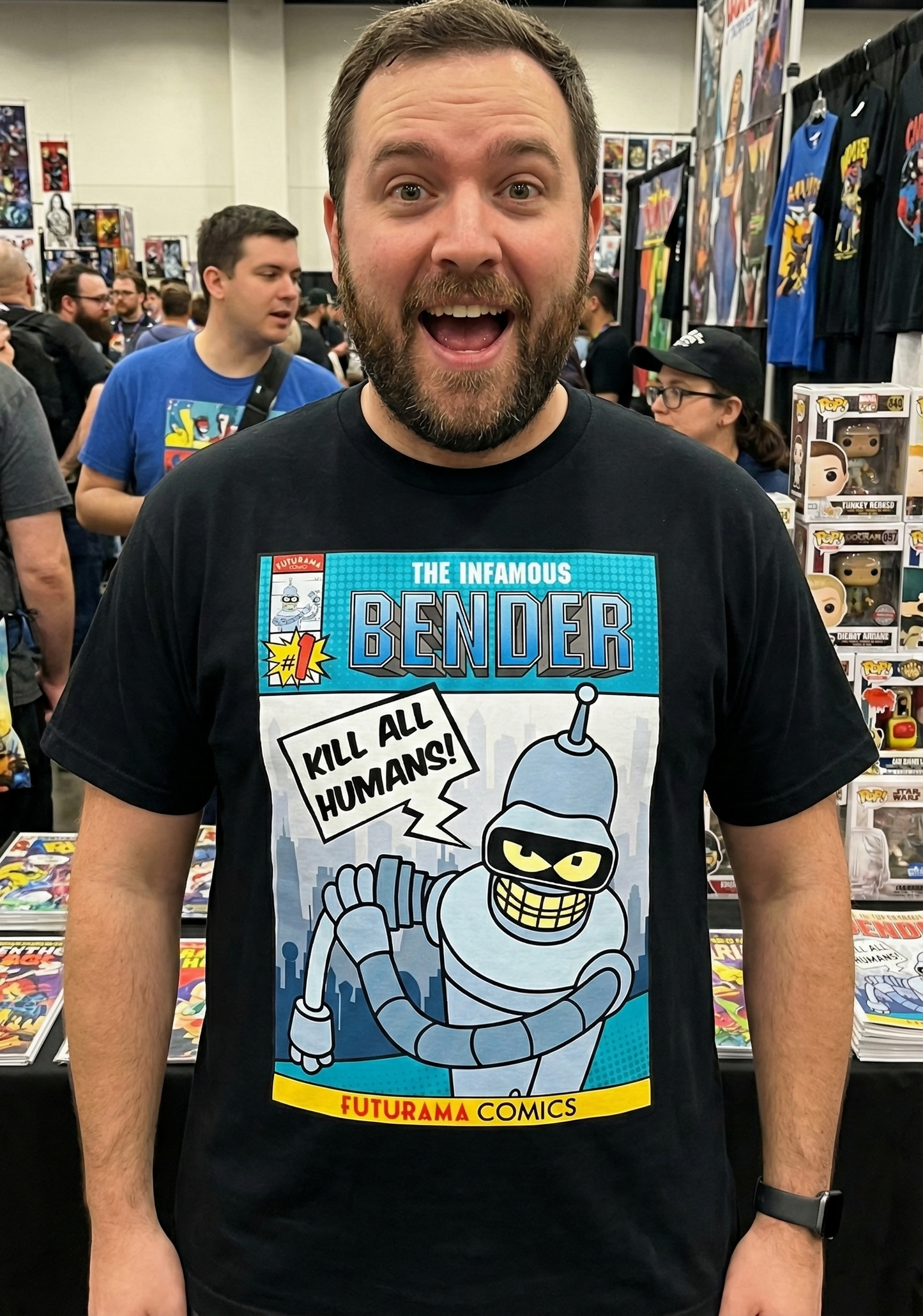 Camiseta The Infamous Bender - Kill All Humans! (Futurama)