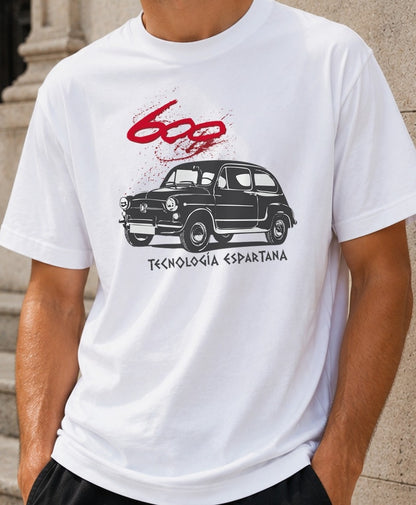 Camiseta Seat 600 (Parodia 300) (blanca)
