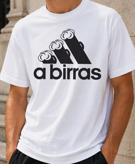 Camiseta A Birras – Regalo para amantes de la cerveza (blanca)