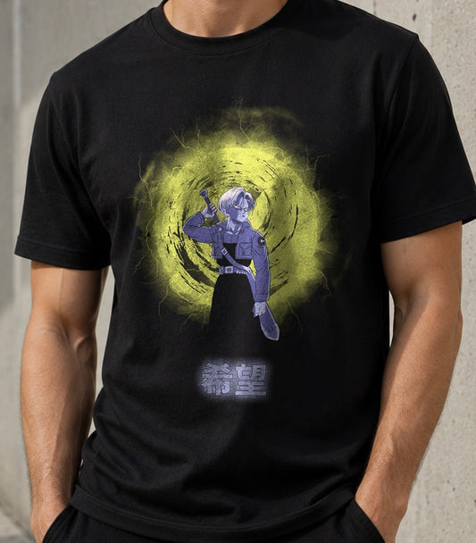 Camiseta A Hope From the Future – Trunks de Dragon Ball Z (negra)