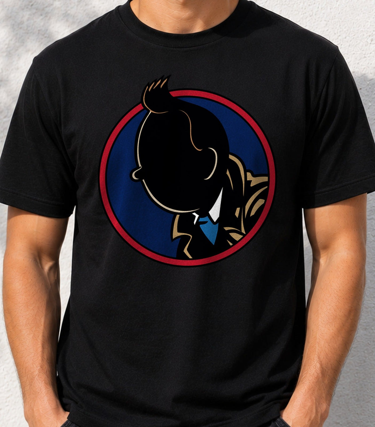 Camiseta Adventurous Reporter – Reportero Aventurero de Cómic (negra)