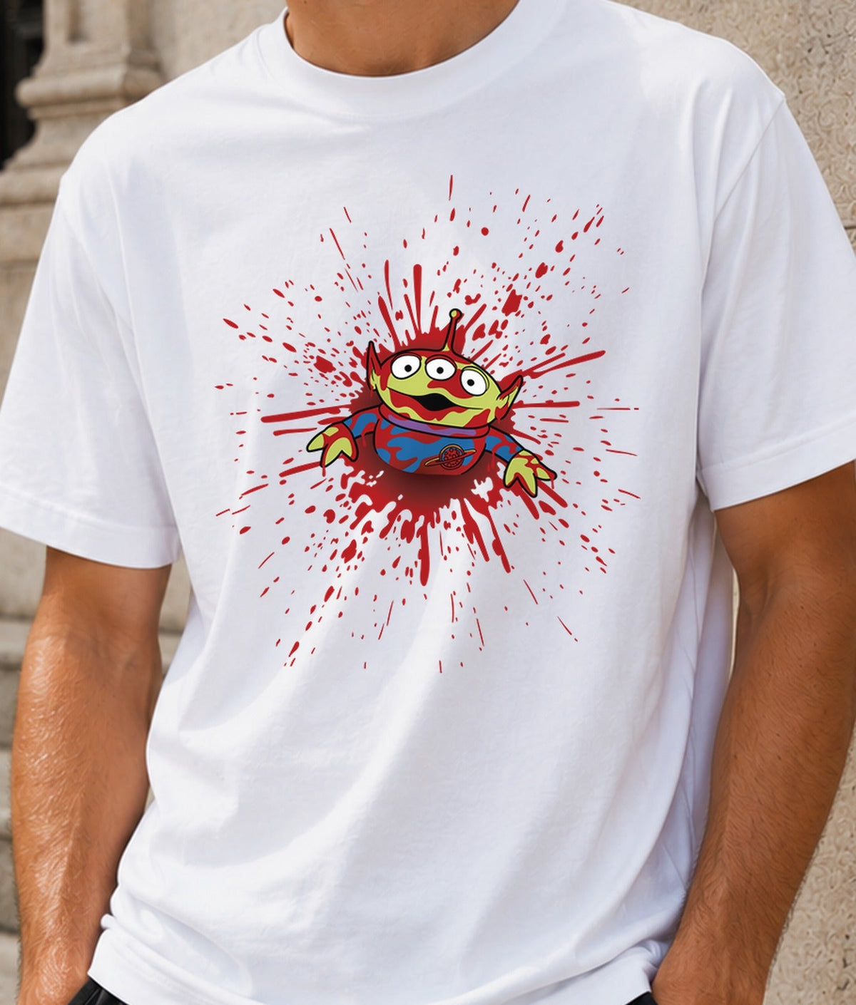 Camiseta Alien born – Alienígena de Tres Ojos (blanca)