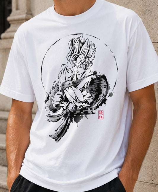 Camiseta Alternate Future – Gohan del Futuro de Dragon Ball Z (blanca)