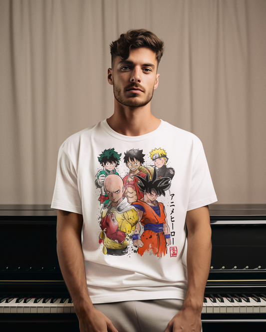 camiseta anime heroes