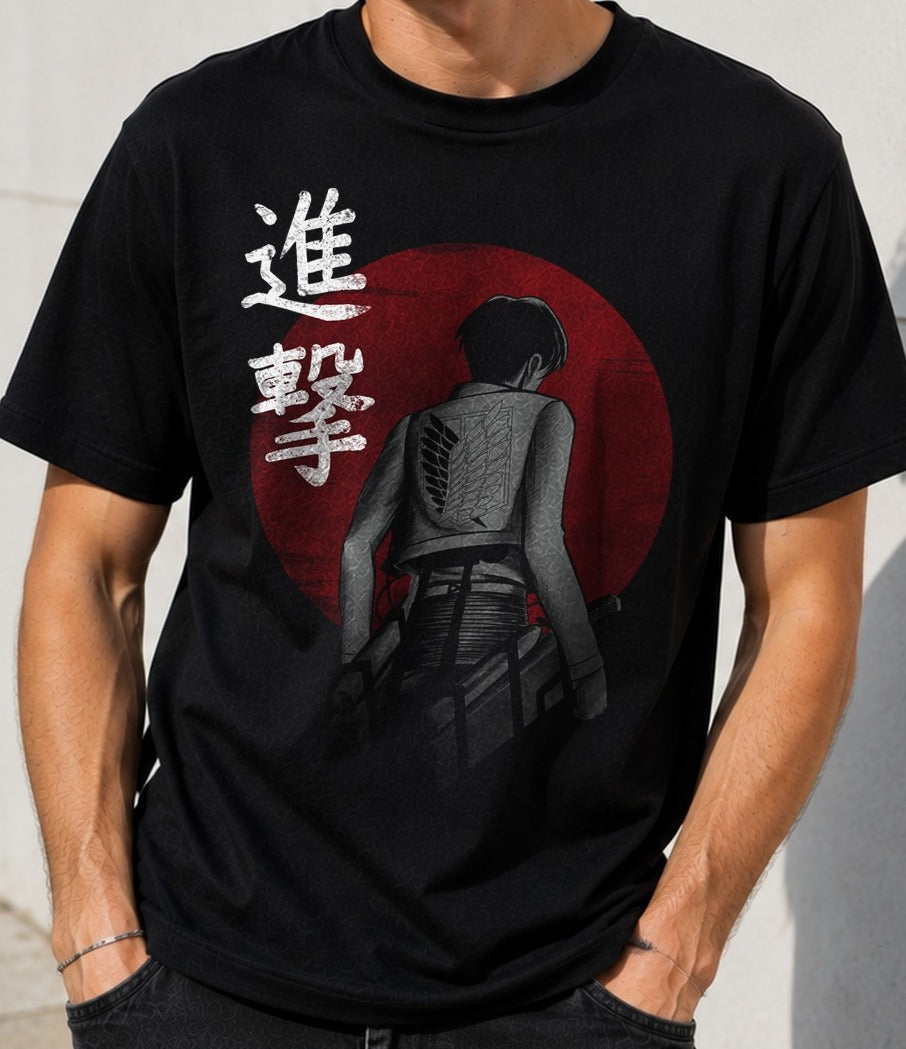 Camiseta Attack! – Attack on Titan (negra)