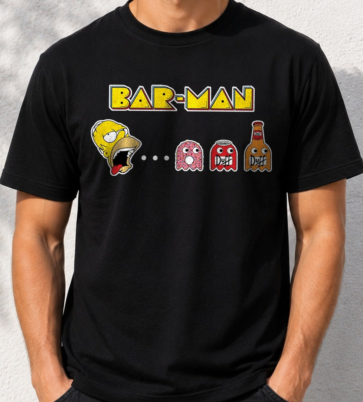 Camiseta Bar-Man – Los Simpson (negra)