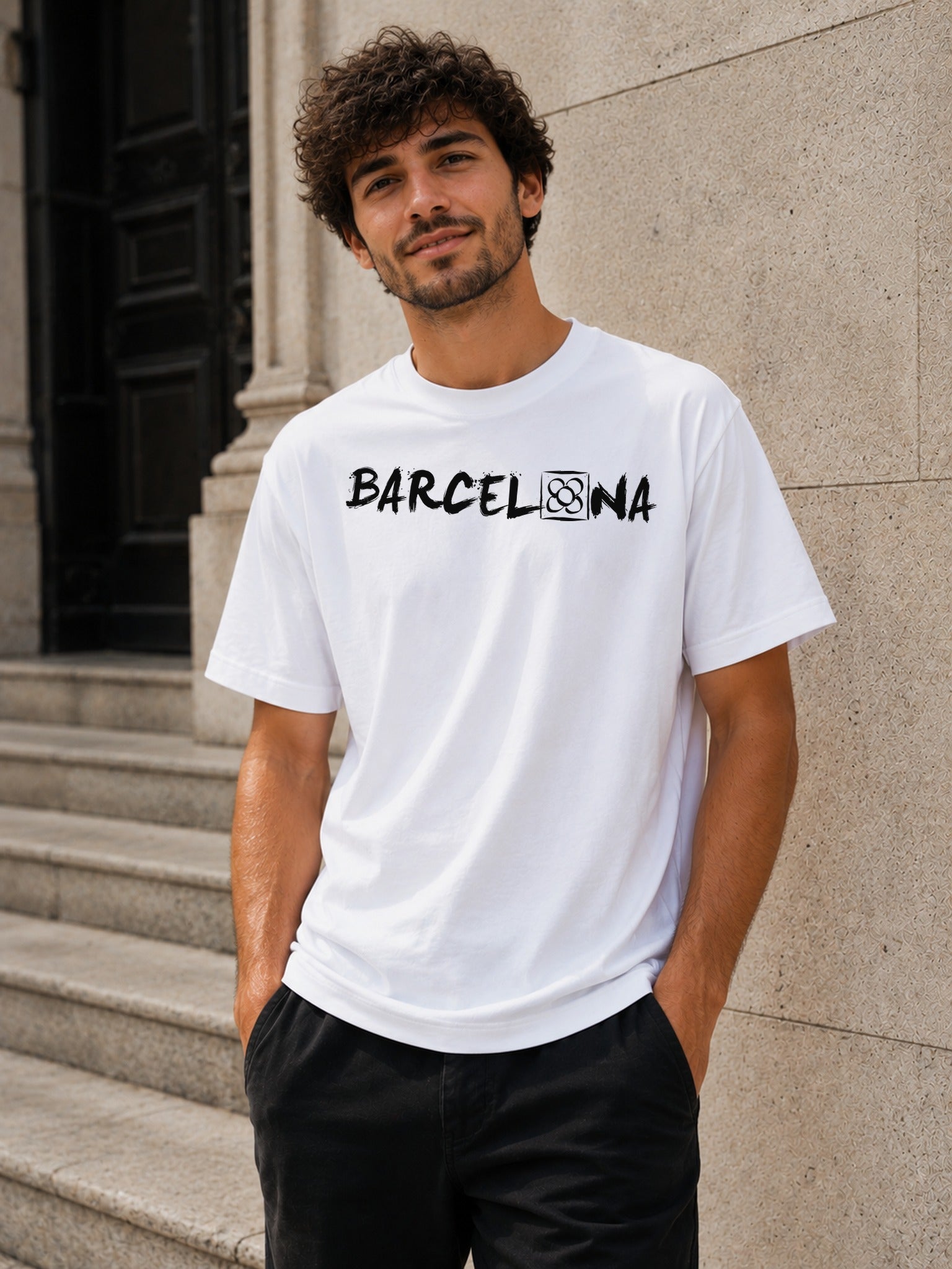 Camiseta con el diseño Barcelona – Souvenir con la flor del Panot, de Paranoia Records
