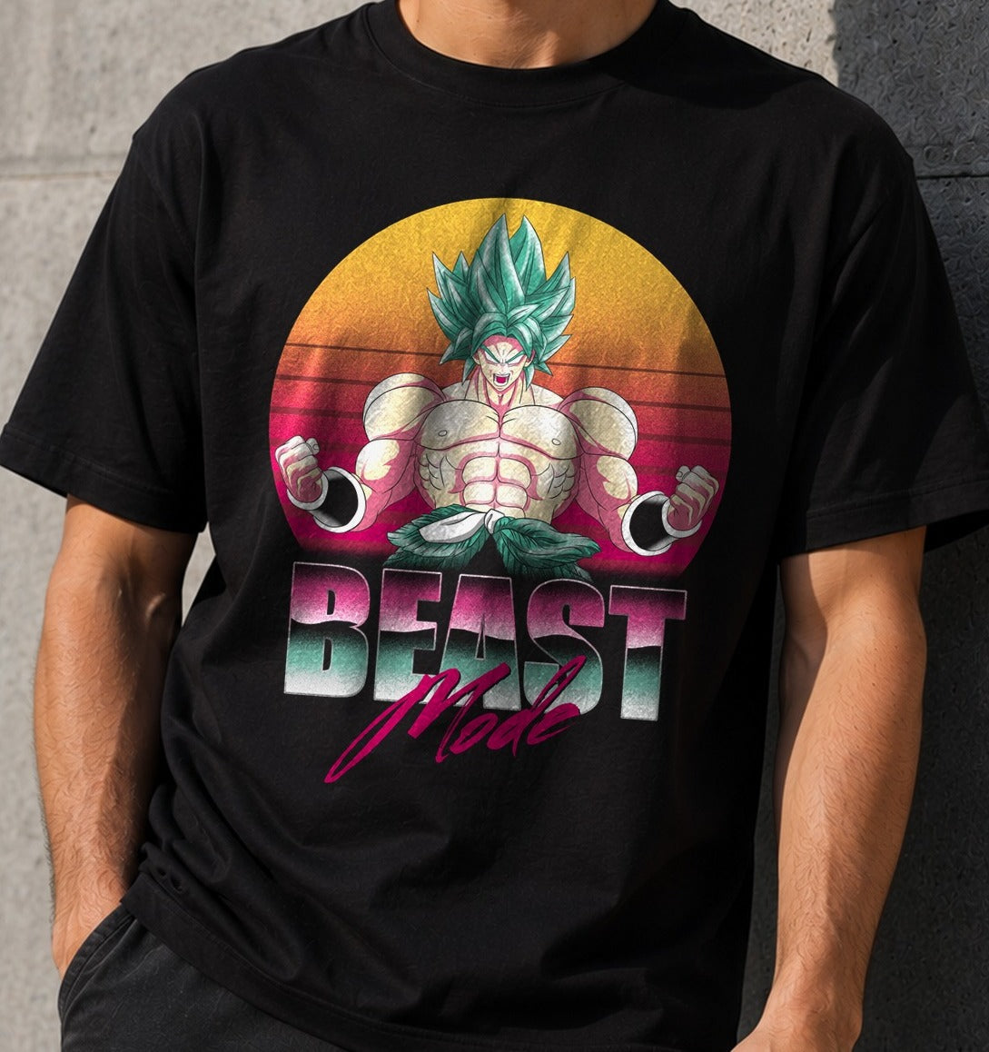 Camiseta Beast Mode Saiyan – Broly de Dragon Ball (negra)