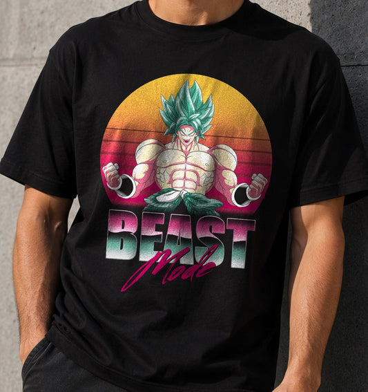 Camiseta Beast Mode Saiyan – Broly de Dragon Ball (negra)