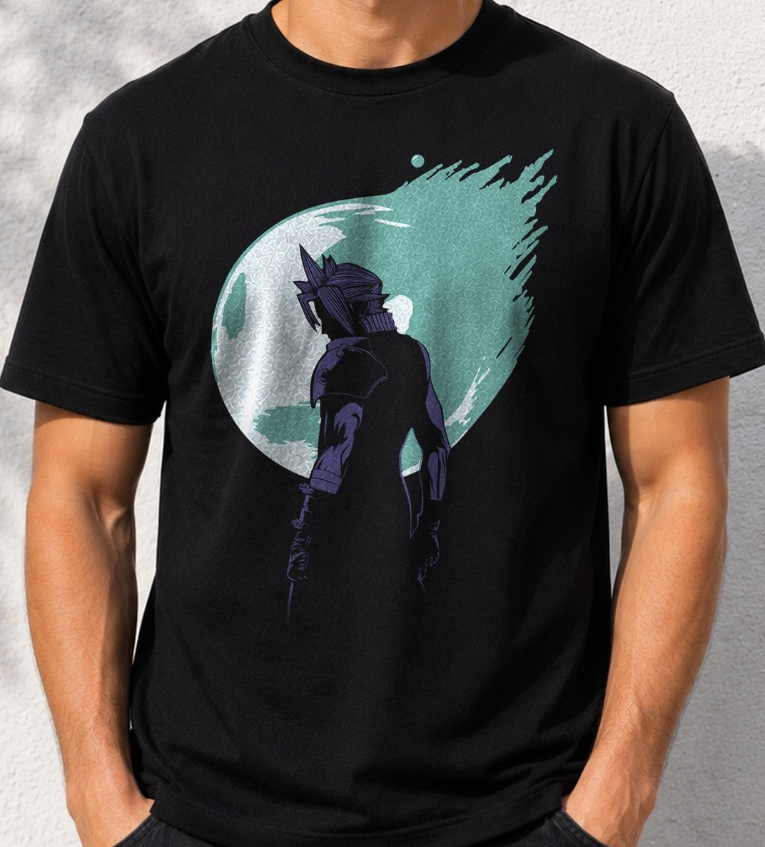 Camiseta Become a Hero – Cloud Strife de Final Fantasy VII (negra)