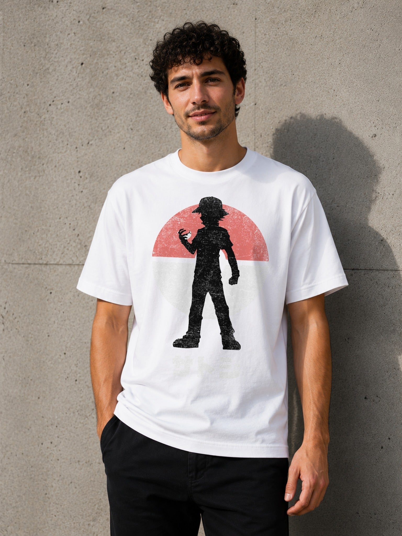Camiseta Become a Master – Ash de Pokémon (blanca)