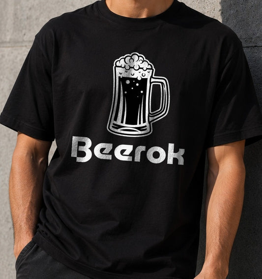 Camiseta Beerok – Regalo para cerveceros (negra)