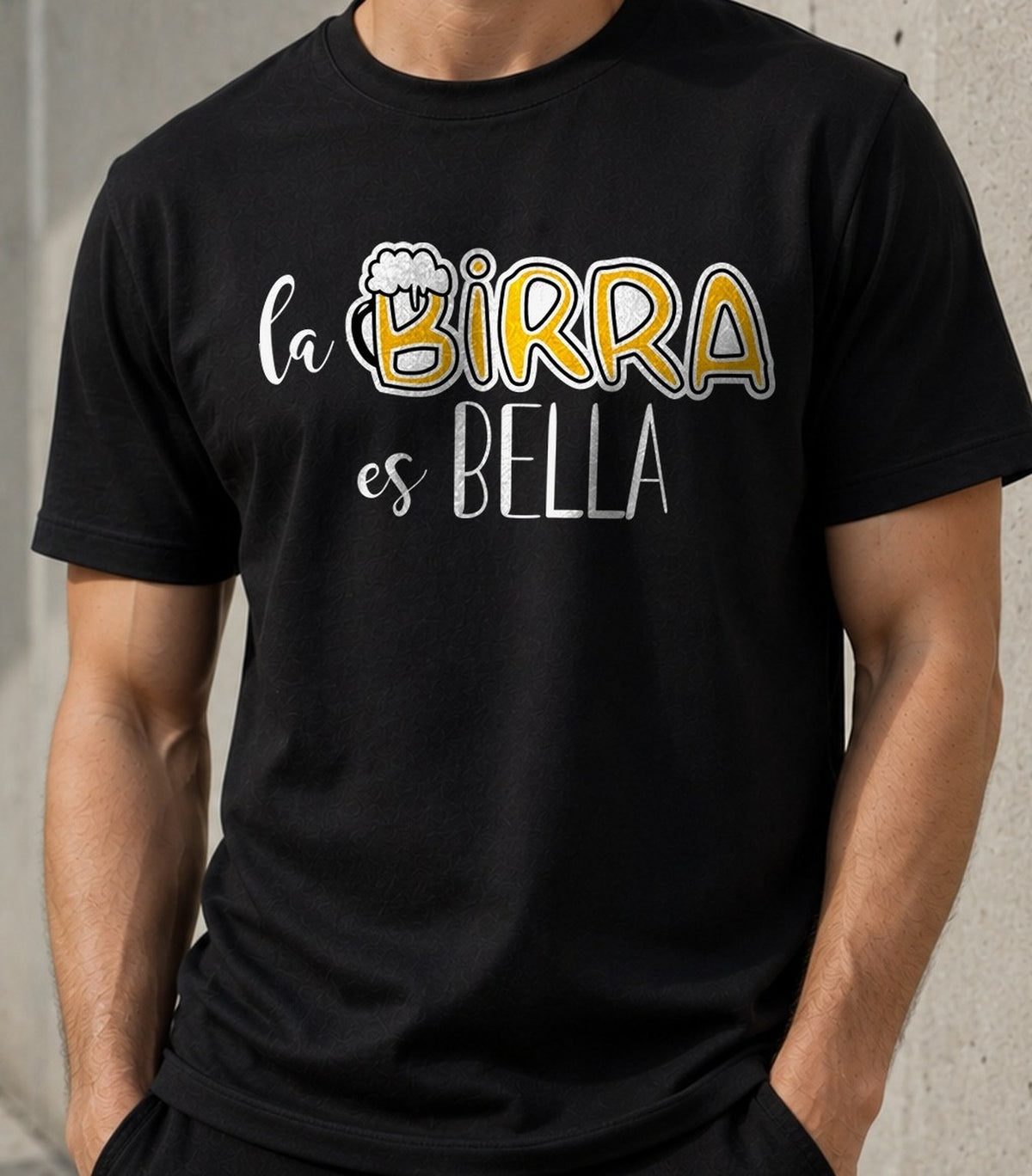 Camiseta La Birra es Bella – Regalo para amantes de la cerveza (negra)