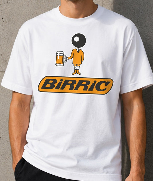 Camiseta Birric – Regalo para cerveceros (blanca)